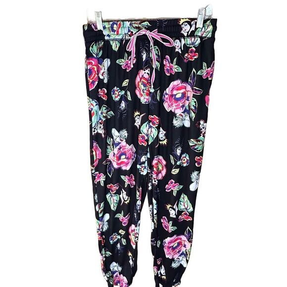 Disney Villains Women's Black Sleep Pants Jogger With Pockets Size Medium - Picture 2 of 8